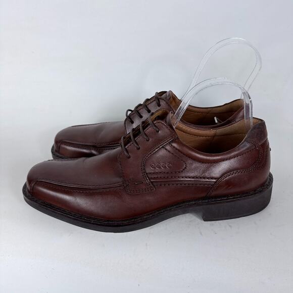 Ecco Seattle Oxford Shoes Men\'s 9.5 Brown Leather Lace-Up Classic Formal main image 8